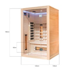 Sauna de Infravermelhos Longínquos SA-Signature para 2 Pessoas agri-tract