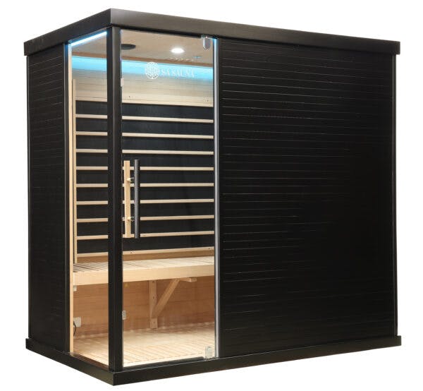 Sauna de Infravermelhos Distante Premium Black Box: Capacidade para 4 Pessoas agri-tract