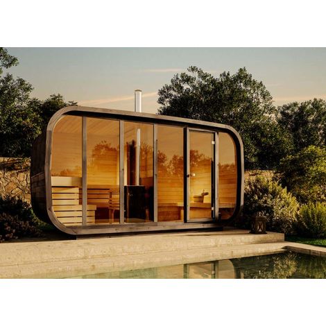 Sauna ScandiCube Space em forma de barril, 42 mm agri-tract