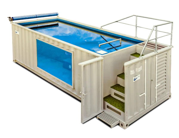 Piscine panoramique en conteneur de 6,05 x 2,44 m