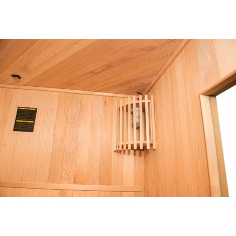 Sauna a Vapor Tradicional Poolstar para 3 Pessoas – Aquecedor Elétrico Harvia 4500W – Dimensões 150x150x200 cm – Temperatura 60-90°C – Madeira de Abeto agri-tract