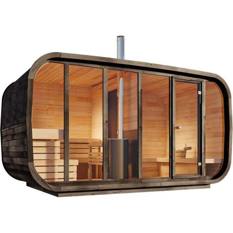 Sauna ScandiCube Space em forma de barril, 42 mm agri-tract