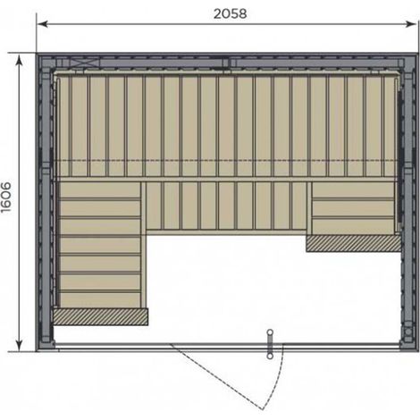 Cabine de Sauna Tradicional Desineo para 2 a 3 Pessoas agri-tract