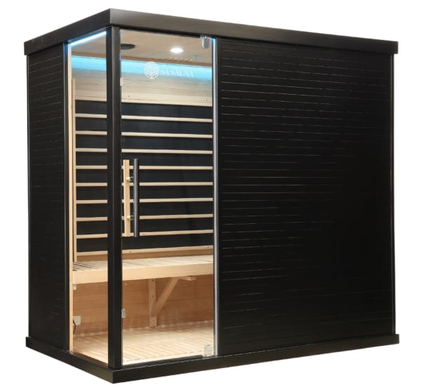 Sauna de Infravermelhos Distante Premium Black Box: Capacidade para 4 Pessoas agri-tract