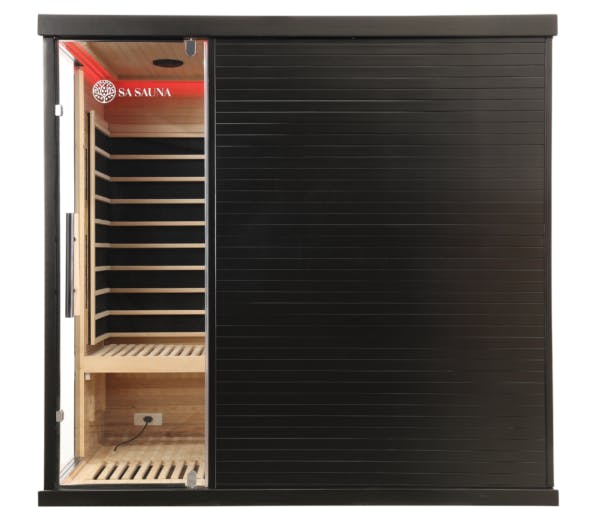 Sauna de Infravermelhos Distante Premium Black Box: Capacidade para 4 Pessoas agri-tract