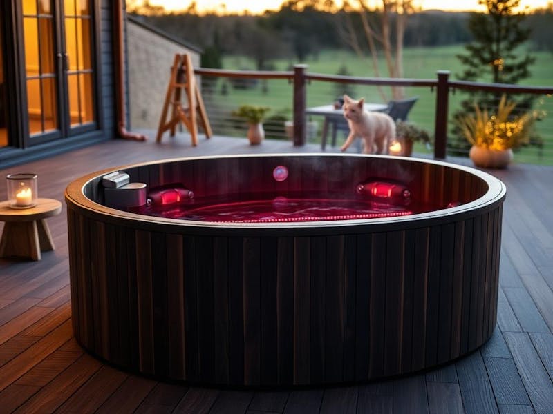 Banheira de hidromassagem de luxo aquecida a lenha agri-tract
