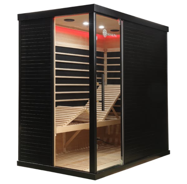 Sauna de Infravermelhos Distante Premium Black Box: Capacidade para 4 Pessoas agri-tract