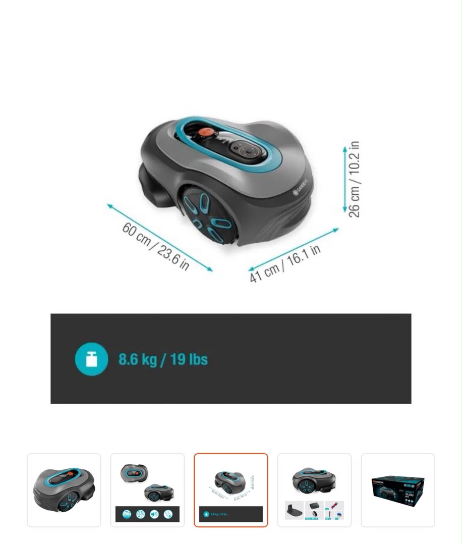 Gardena Robot Tondeuse SILENO pro 600m² 18V TIRESPARK