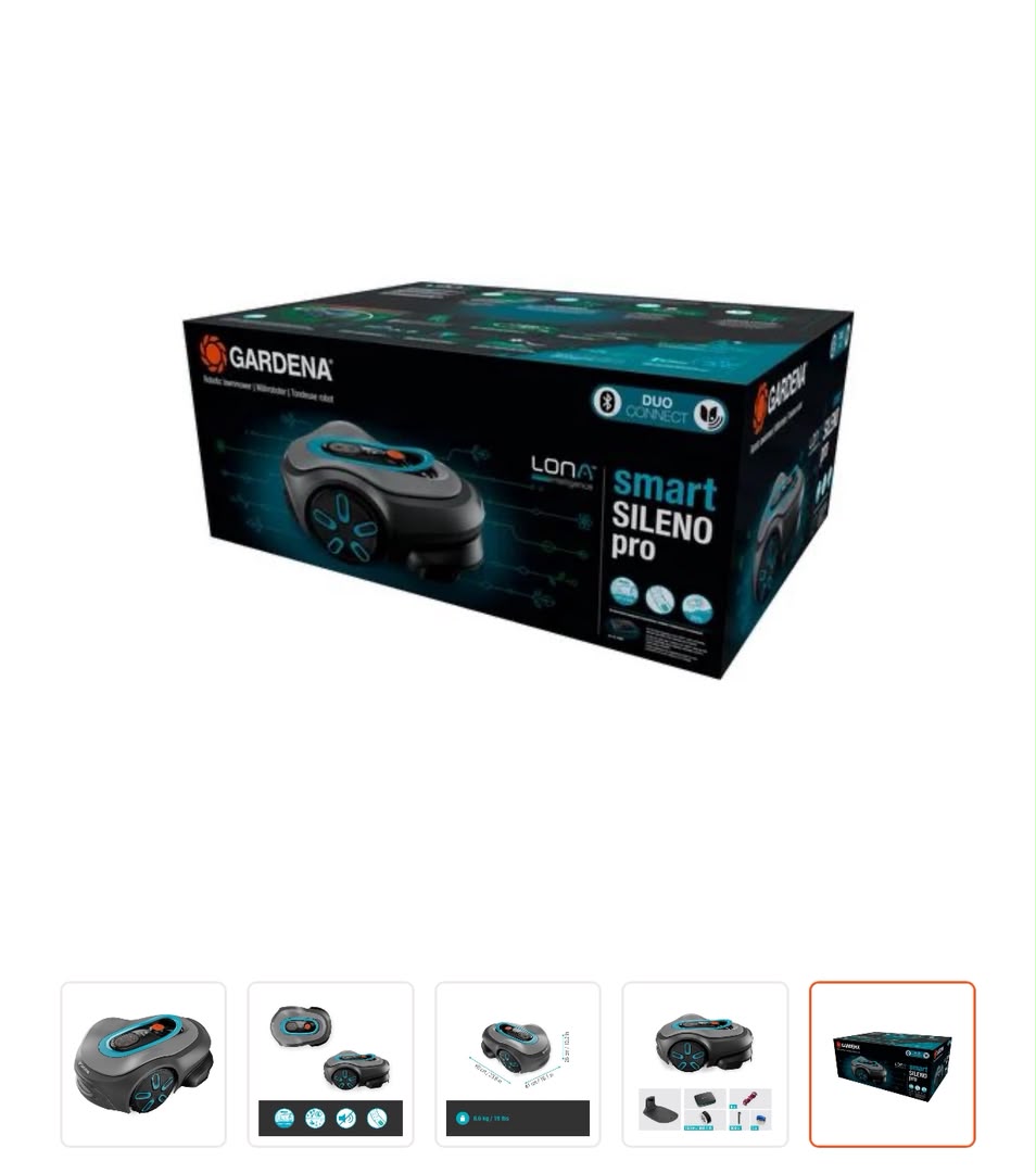 Gardena Robot Tondeuse SILENO pro 600m² 18V TIRESPARK