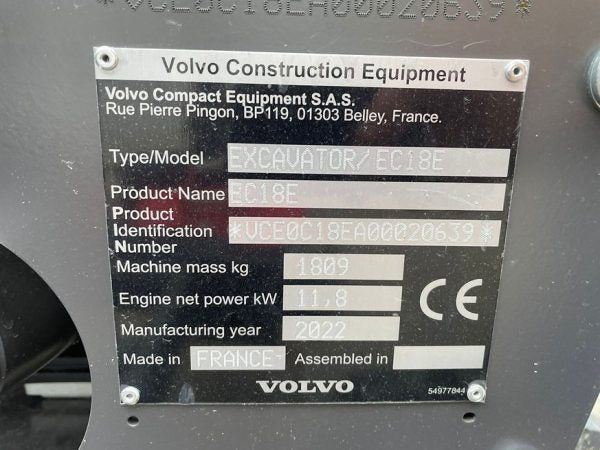 Volvo EC 18 E agri-tract