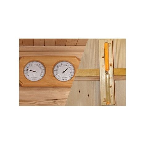 Sauna a Vapor Tradicional Poolstar para 3 Pessoas – Aquecedor Elétrico Harvia 4500W – Dimensões 150x150x200 cm – Temperatura 60-90°C – Madeira de Abeto agri-tract