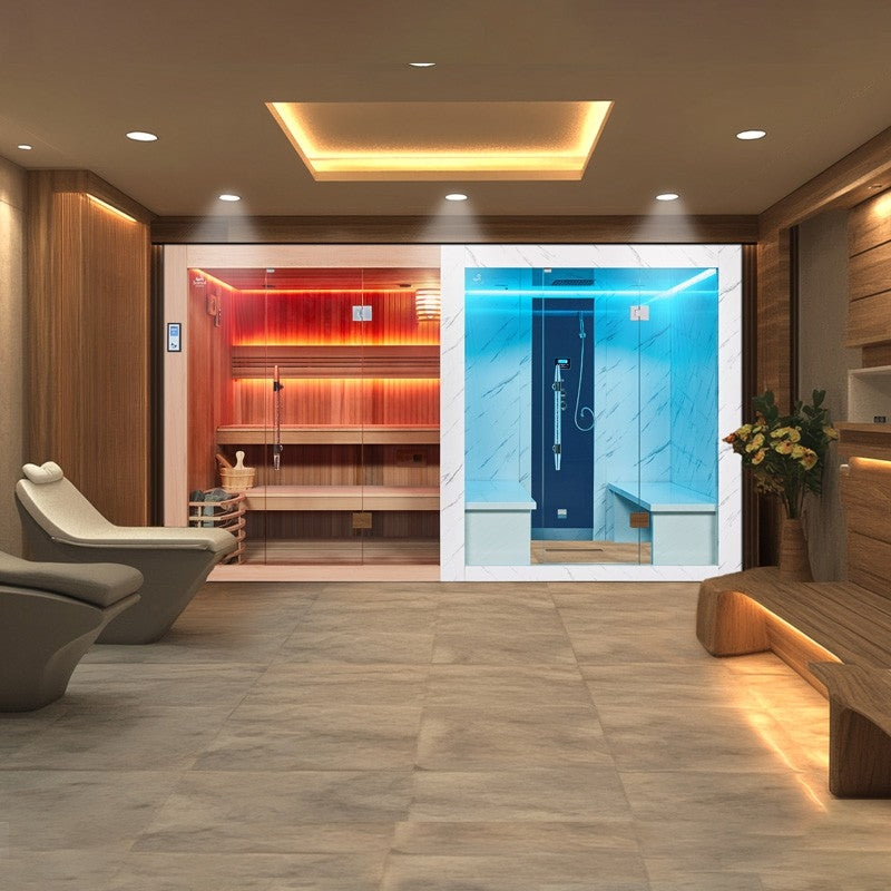 Sauna Hammam Boreal® Sensation Combi - 8 Lugares - 360 x 160 x 210 cm agri-tract