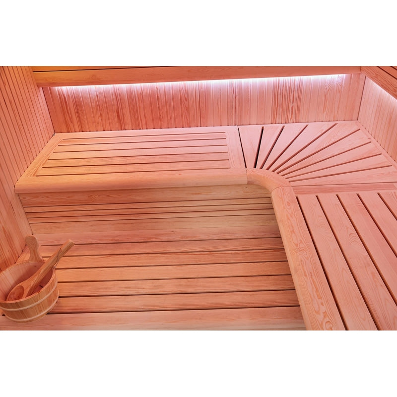 Sauna combinada de luxo Hammam BOREAL® SEQUOIA 4x2m agri-tract
