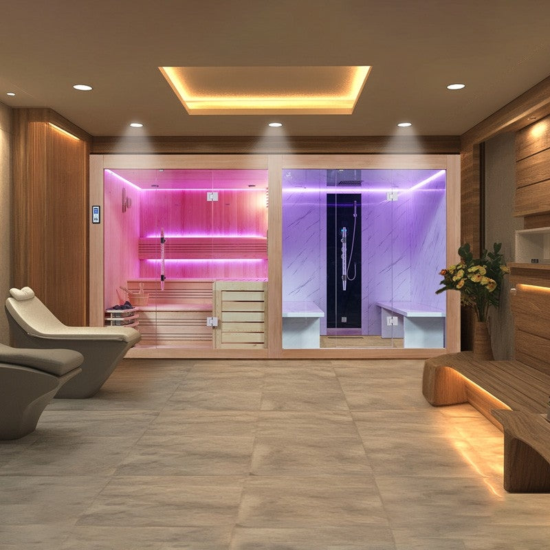 Sauna combinada de luxo Hammam BOREAL® SEQUOIA 4x2m agri-tract