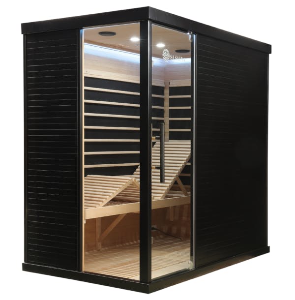 Sauna de Infravermelhos Distante Premium Black Box: Capacidade para 4 Pessoas agri-tract