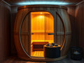 Sauna de Cedro em Formato de Barril com Controlo Digital da Temperatura agri-tract