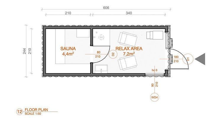 Sauna Contentor de 15 m² – Relaxamento e Bem-estar Prontos a Usar agri-tract