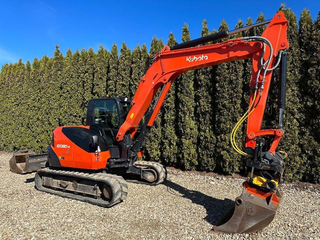 Kubota KX080-4 ENGCON + 3 CAÇAMBAS – 8,27T agri-tract