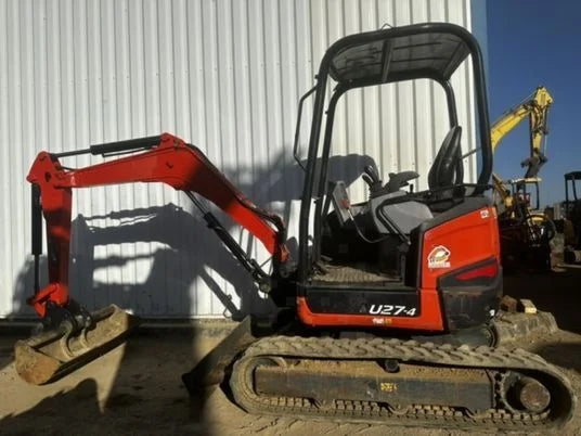 Mini Escavadora Kubota U27-4 com Cabine + 3 Caçambas – 2,6T agri-tract