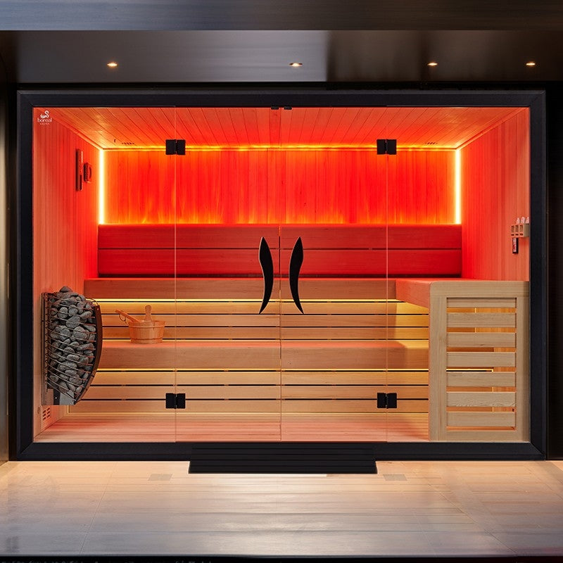 Sauna tradicional Boreal® CELEST PRO 300 - Capacidade para 8 pessoas - 300x200x210 cm agri-tract