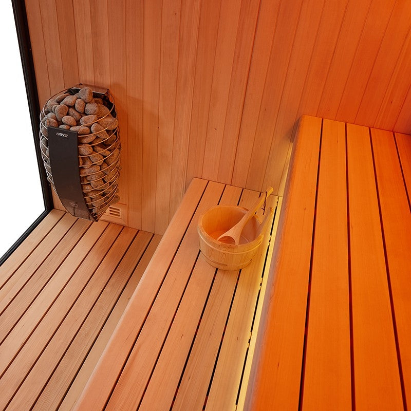 Sauna tradicional Boreal® CELEST PRO 300 - Capacidade para 8 pessoas - 300x200x210 cm agri-tract