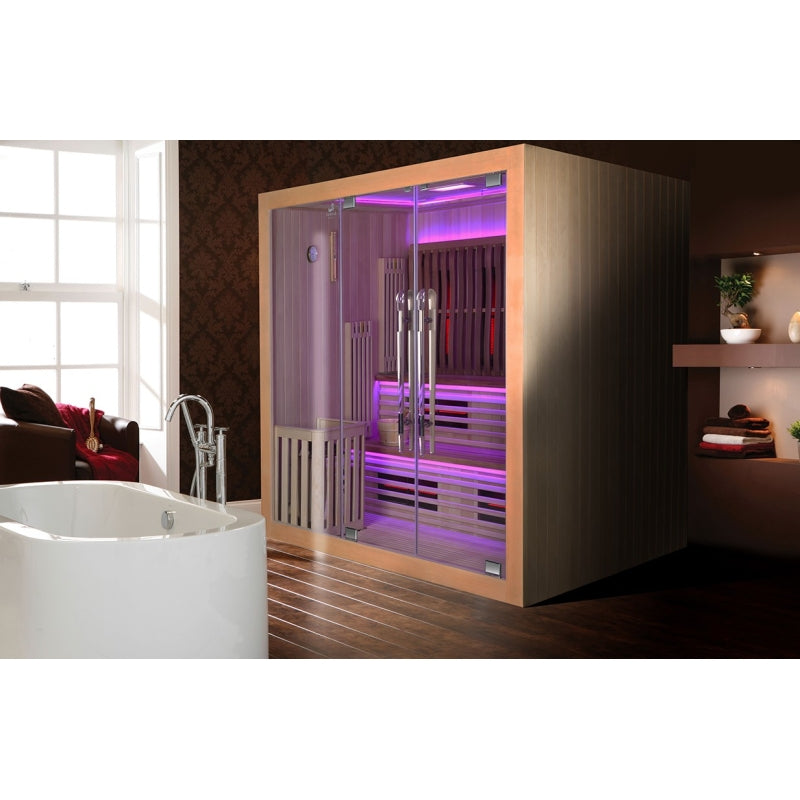 Sauna Boreal® Elegance PRO 6 Combi - 200x200 Infravermelhos + Vapor agri-tract