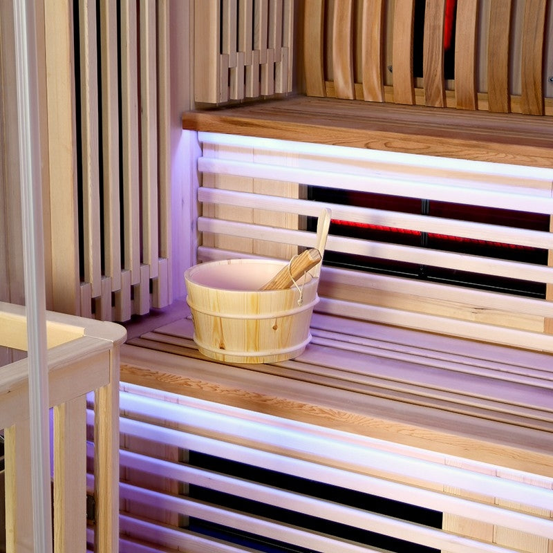 Sauna Boreal® Elegance PRO 6 Combi - 200x200 Infravermelhos + Vapor agri-tract