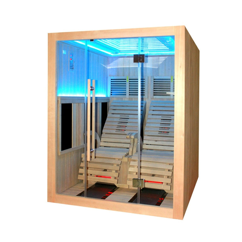 Sauna de Infravermelhos Boreal® JAZZ DUO - 2 Poltronas Reclináveis de Espectro Total 150x180 agri-tract