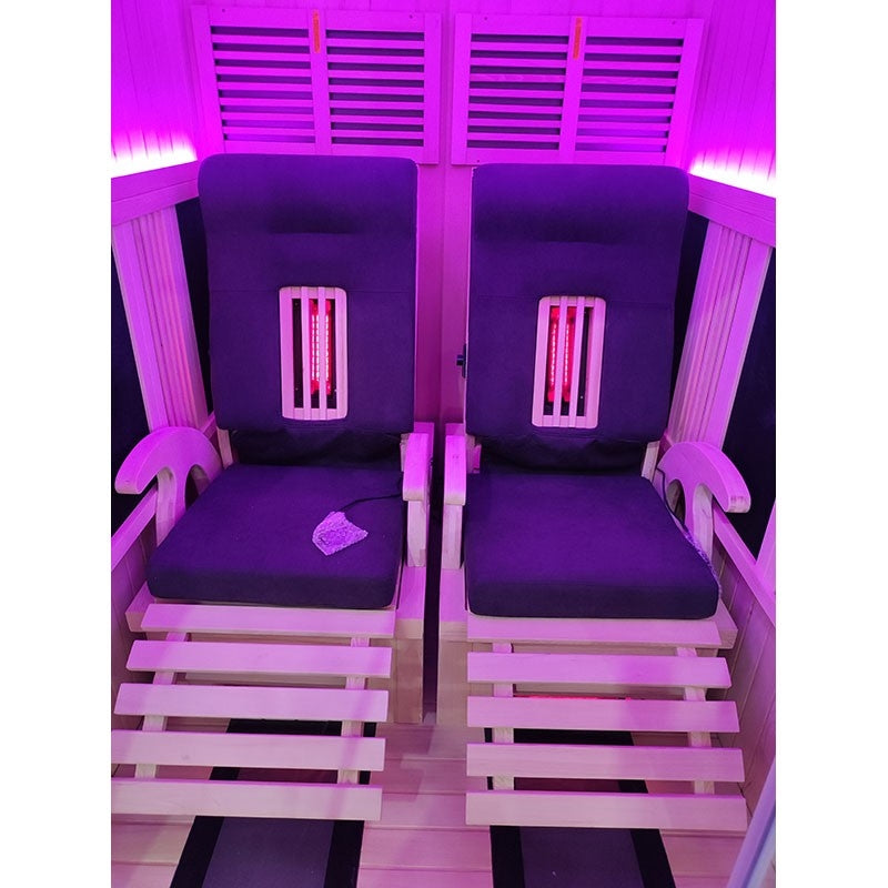 Sauna de Infravermelhos Boreal® JAZZ DUO - 2 Poltronas Reclináveis de Espectro Total 150x180 agri-tract