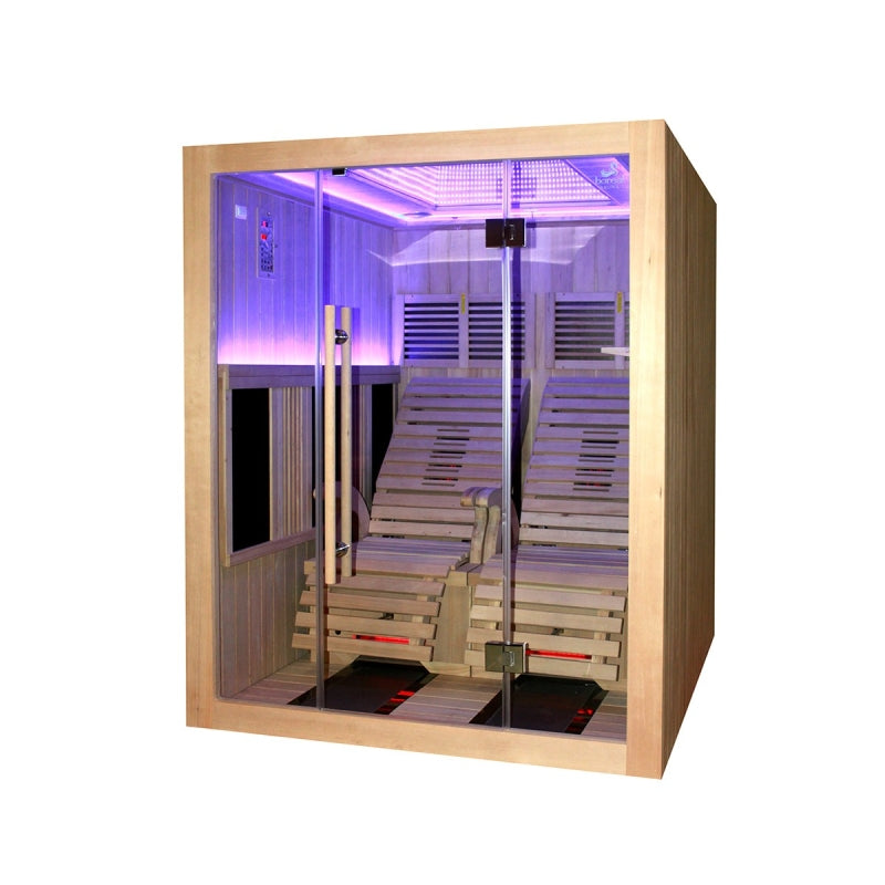 Sauna de Infravermelhos Boreal® JAZZ DUO - 2 Poltronas Reclináveis de Espectro Total 150x180 agri-tract