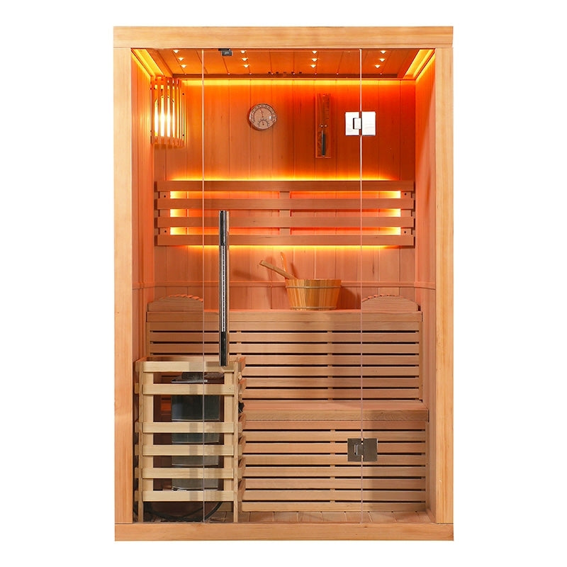 Sauna finlandais Nordica  Vapeur V23-S (1 à 2 places) - 133 x 122 x H.202. . agri-tract