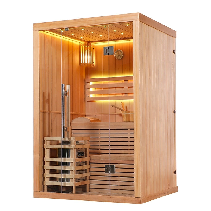 Sauna finlandais Nordica  Vapeur V23-S (1 à 2 places) - 133 x 122 x H.202. . agri-tract